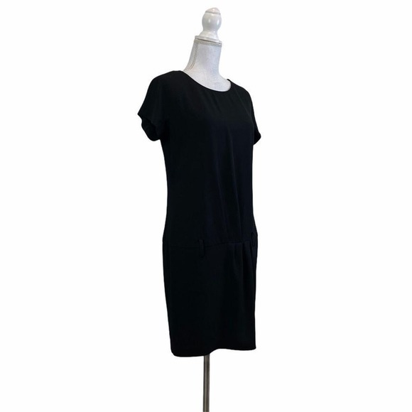 MOSCHINO CHEAP AND CHIC Black Casual Dress Sz 6 Short Sleeve Minimalist - Picture 4 of 10